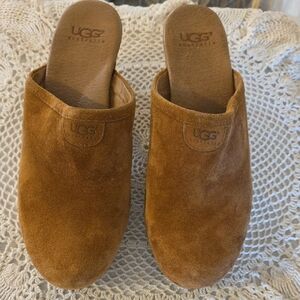 UGG Brown Suede Mules